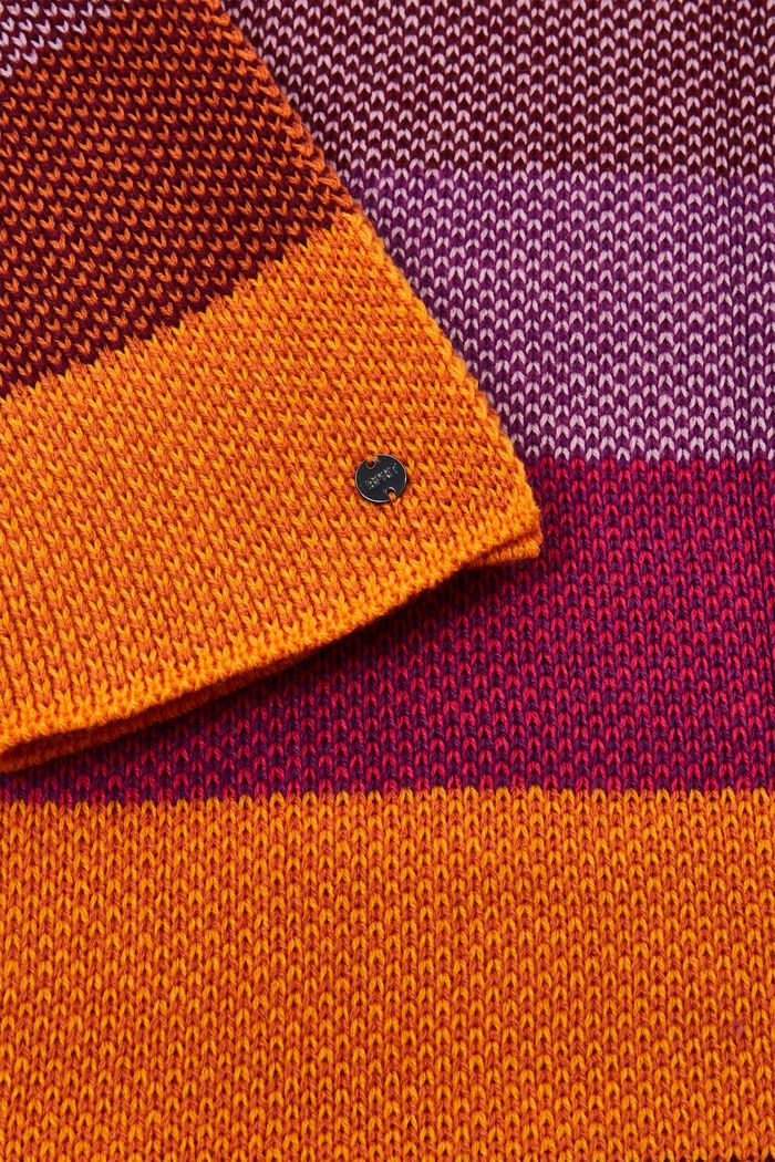 Meerkleurig gestreepte sjaal, VIOLET, detail image number 1