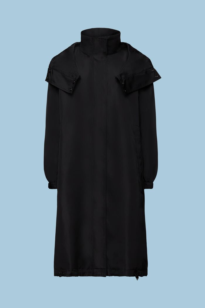 Mantel met afneembare capuchon, BLACK, detail image number 6