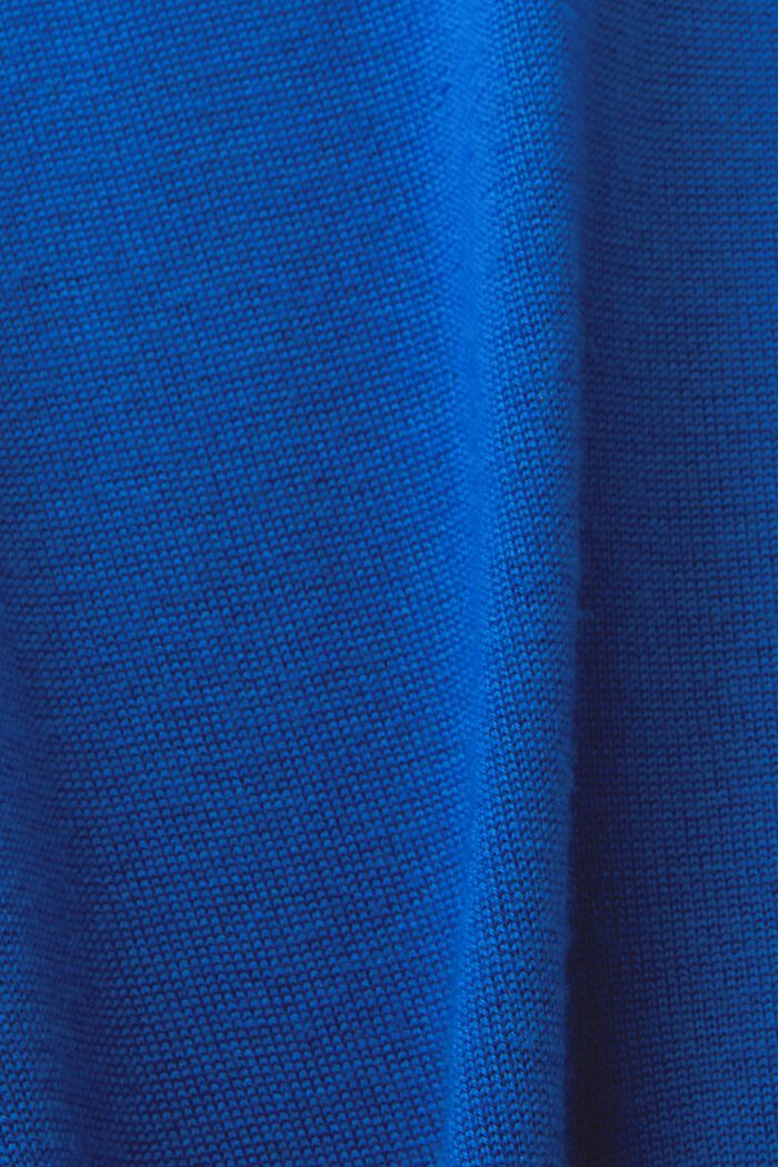 Wollen polosweater, BRIGHT BLUE, detail image number 5