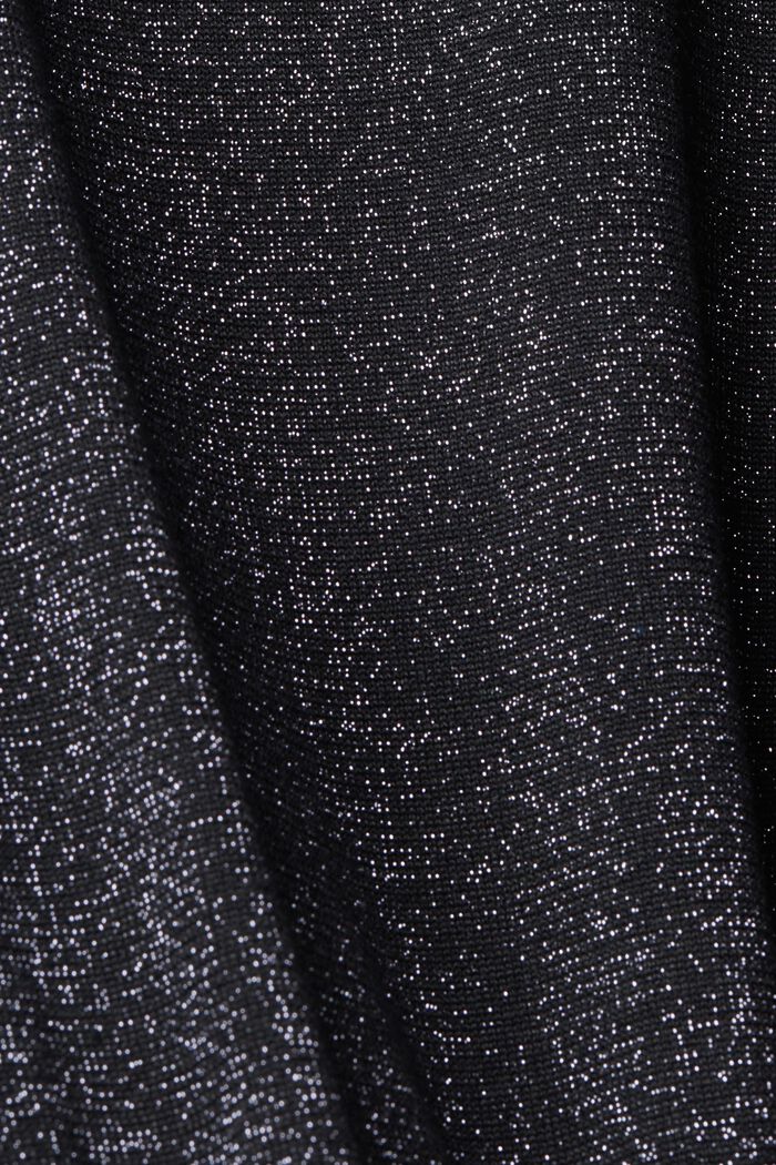 CURVY gebreide midi-jurk met glittereffect, BLACK, detail image number 5