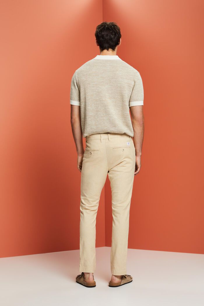 Zomerse chino, LIGHT BEIGE, detail image number 3