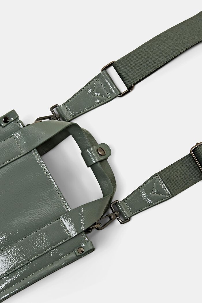 Handtas met afneembare schouderriem, DUSTY GREEN, detail image number 4