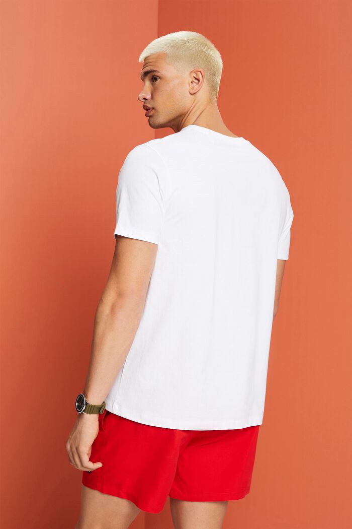 Katoenen T-shirt met print, WHITE, detail image number 3