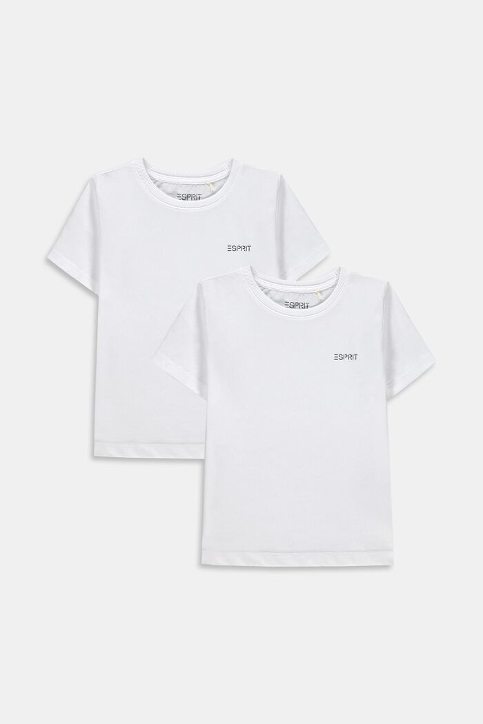 Set van 2 T-shirts van 100% katoen, WHITE, detail image number 0