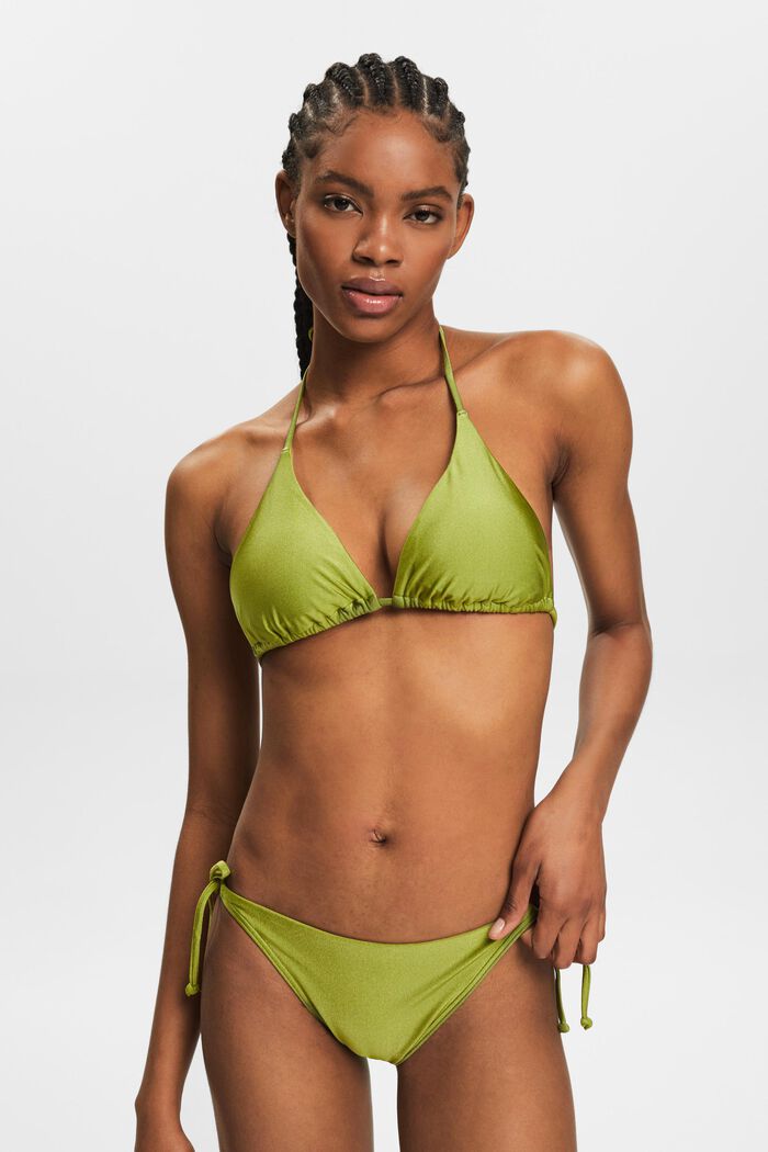 Gewatteerde triangle bikinitop, LEAF GREEN, detail image number 0