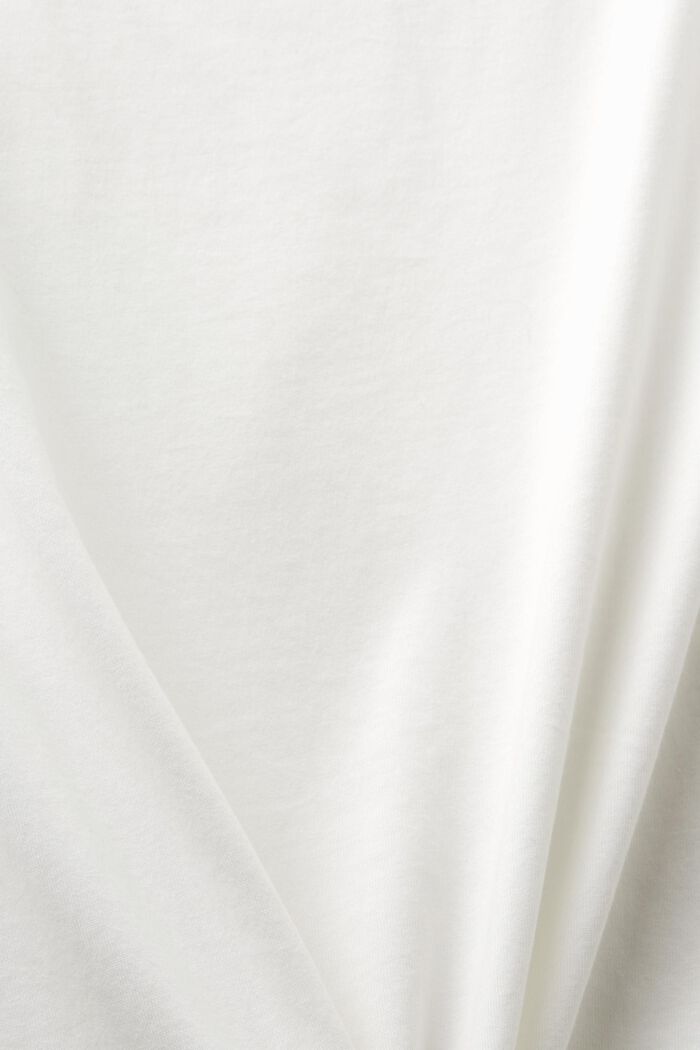 Katoenen top met lange mouwen, OFF WHITE, detail image number 5