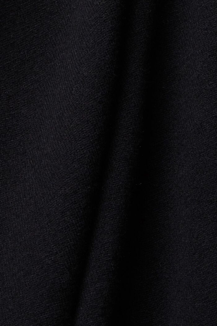 Shirtjurk met polokraag, kasjmiermix, BLACK, detail image number 5