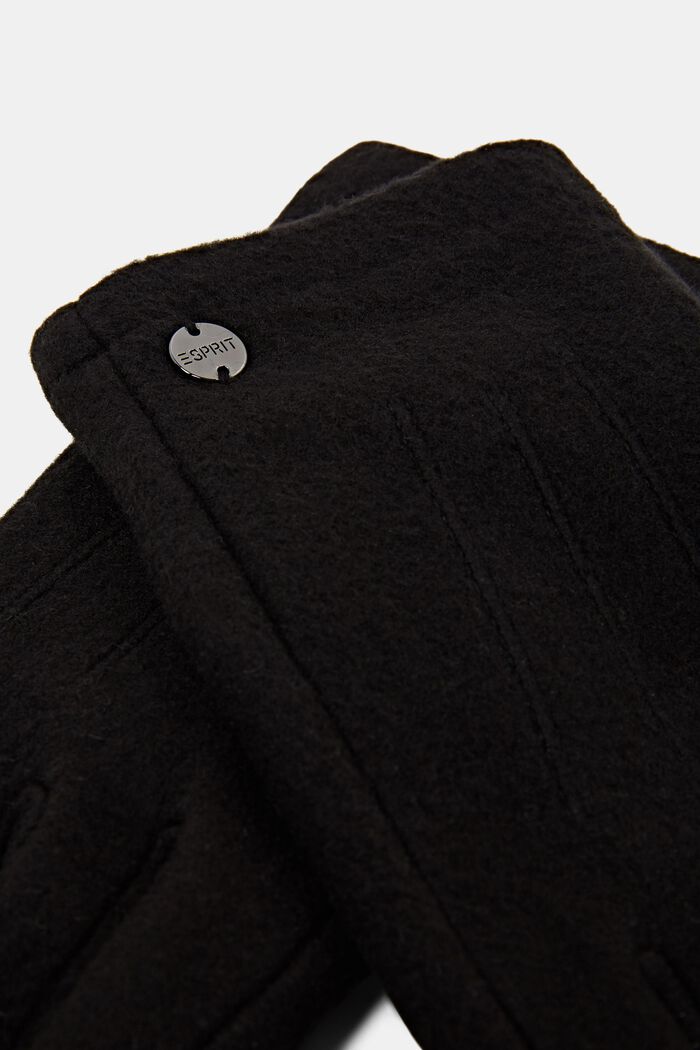 Fleece handschoenen, BLACK, detail image number 1
