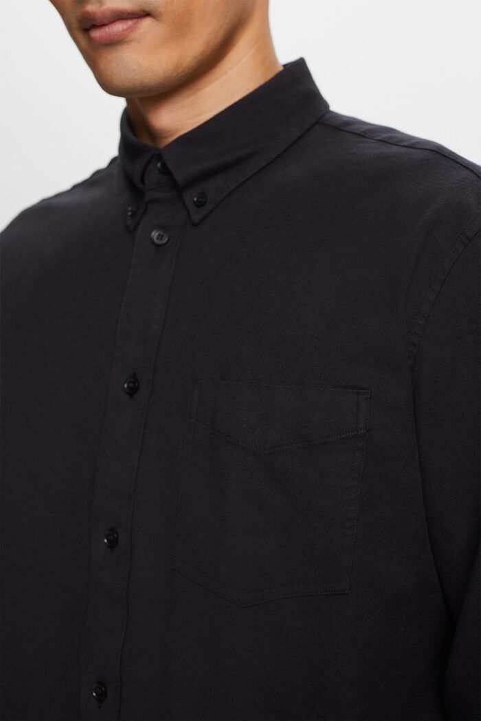Twill regular fit-overhemd, BLACK, detail image number 2