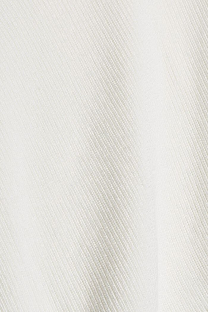 Gebreide trui met V-hals, OFF WHITE, detail image number 4