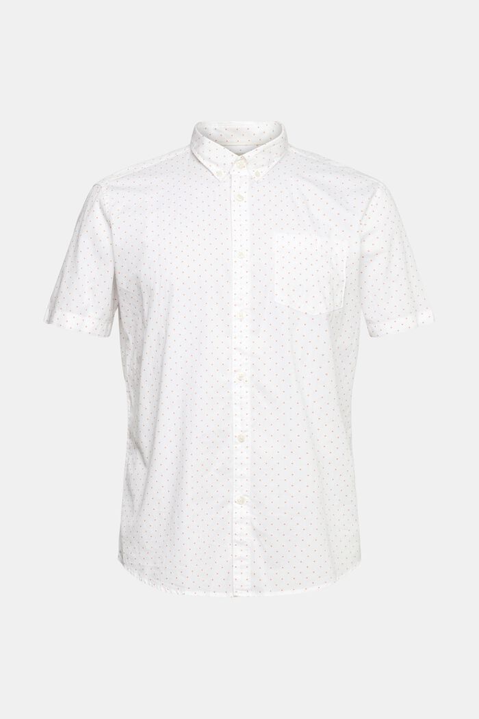 Overhemd met stippenmotief, OFF WHITE, overview