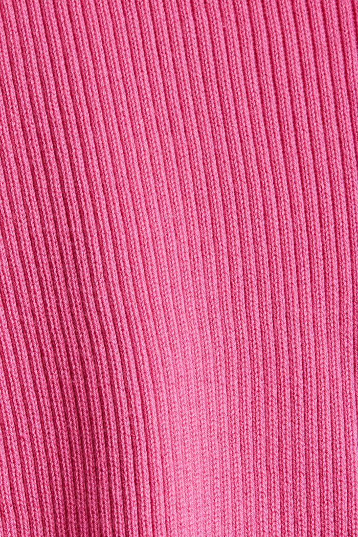 Geribde trui met korte mouwen, organic cotton, PINK, detail image number 6