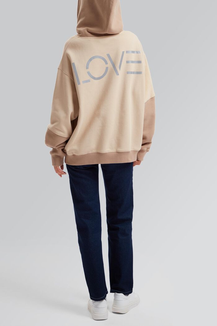 Uniseks sweatshirt met patchworklook, KHAKI BEIGE, detail image number 3