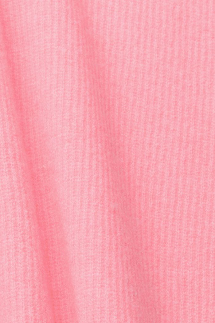 Gebreide trui van een wolmix, PINK, detail image number 4