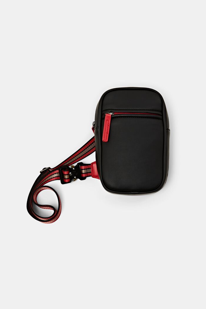 Crossbody bag van imitatieleer, BLACK, detail image number 0