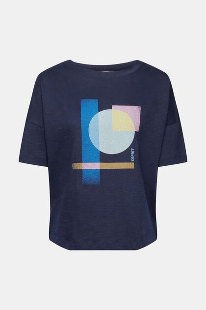 Katoenen T-shirt met geometrische print