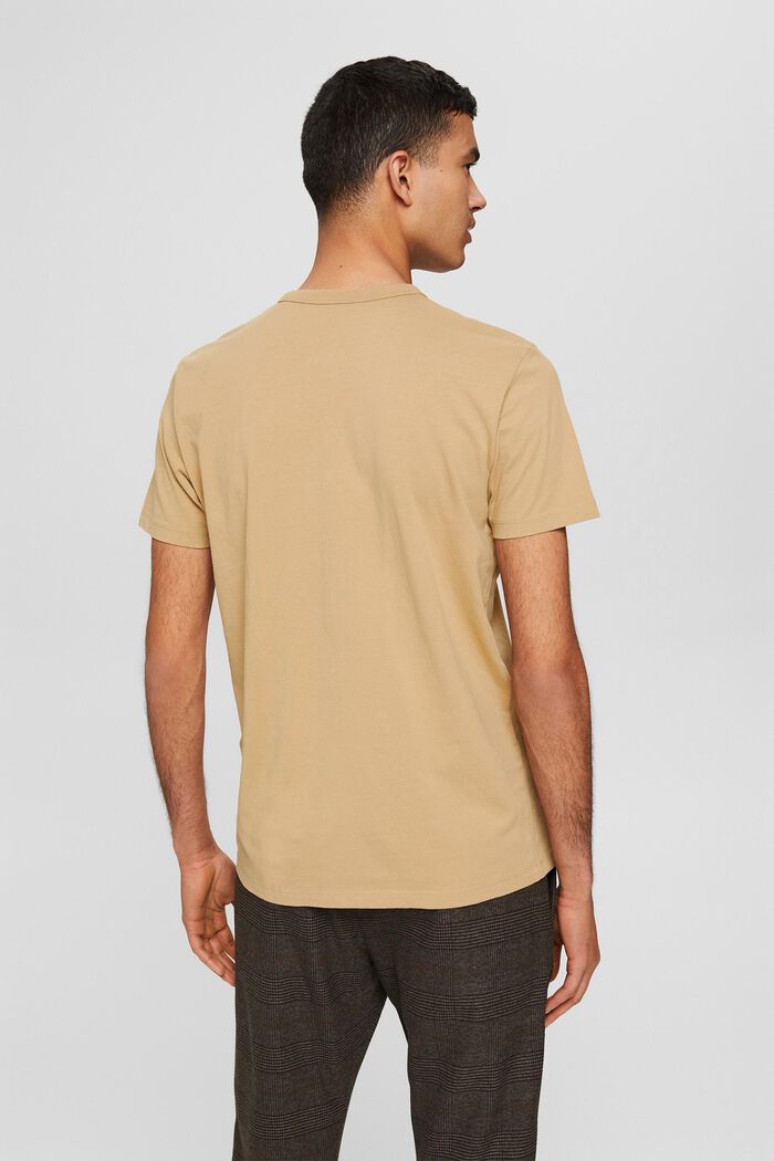 Jersey T-shirt met knoopsluiting, BEIGE, detail image number 3