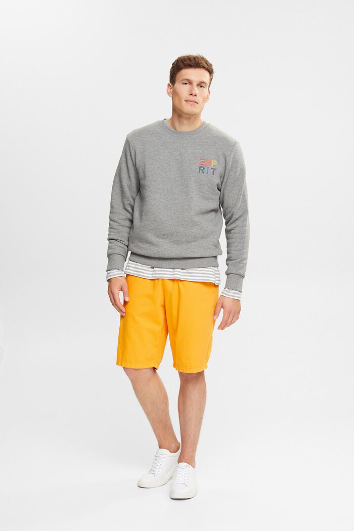 Sweatshirt met kleurrijk logoborduursel, MEDIUM GREY, detail image number 2