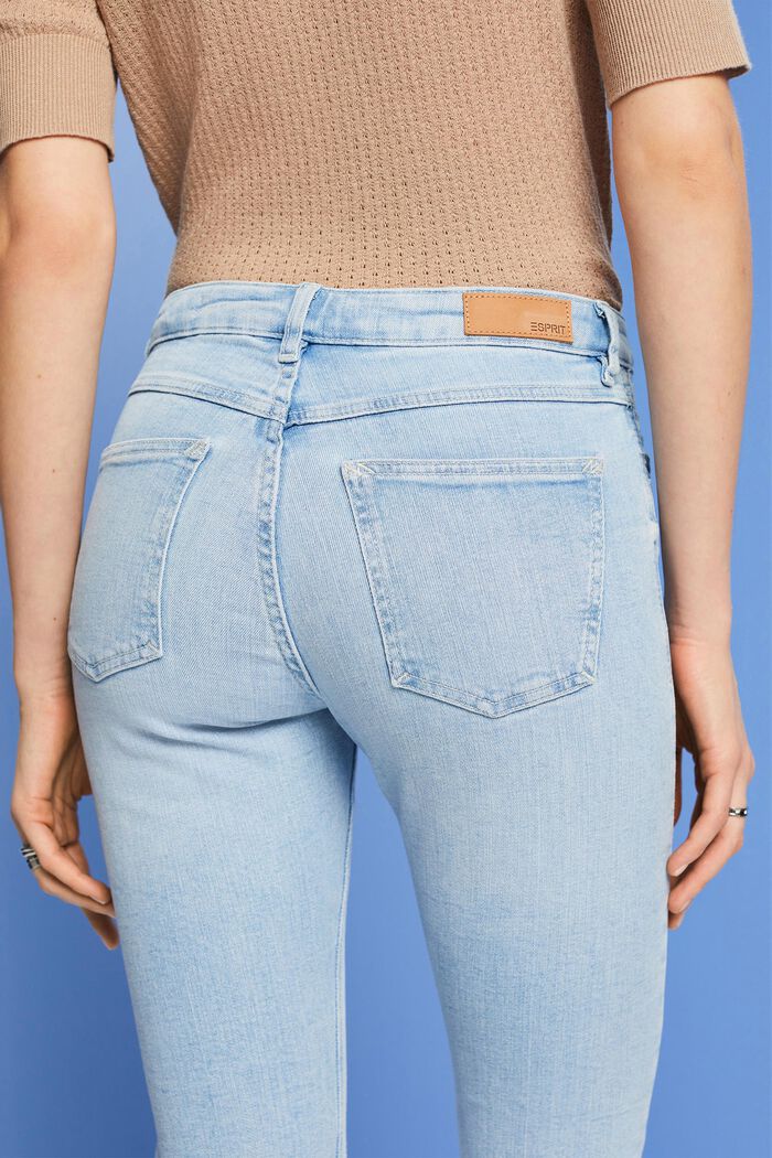 Slim fit-jeans met middelhoge taille, BLUE BLEACHED, detail image number 2