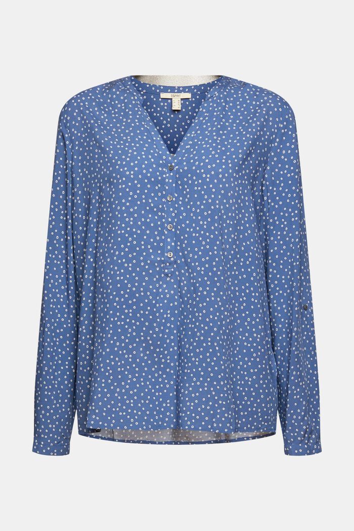 Henley blouse van LENZING™ ECOVERO™, BLUE LAVENDER, detail image number 2