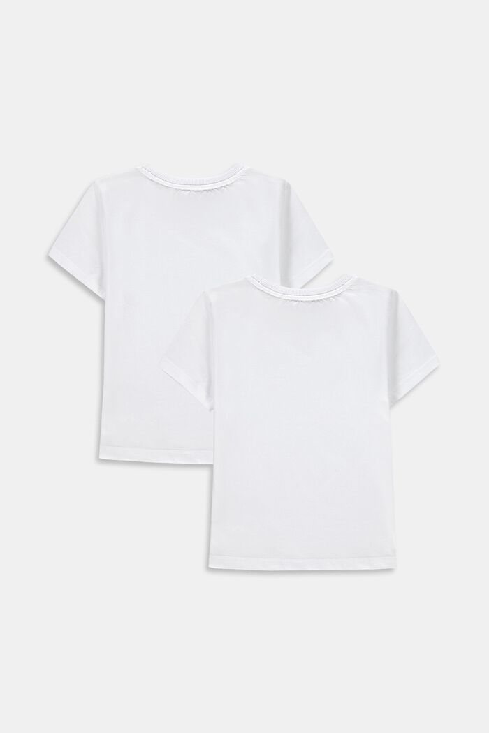 Set van 2 T shirts van 100% katoen, WHITE, detail image number 1