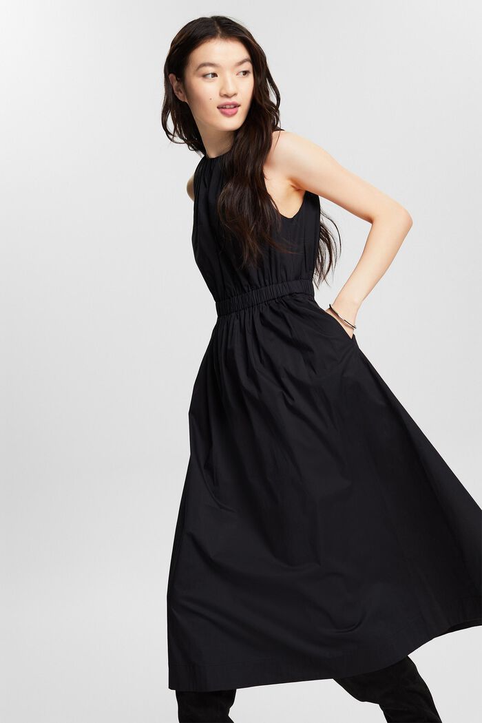 Mouwloze midi-jurk, BLACK, detail image number 0