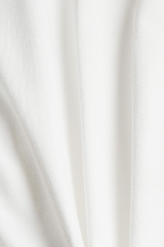 Hoodie van sweatstof met korte mouwen, biologisch katoen, OFF WHITE, detail image number 4