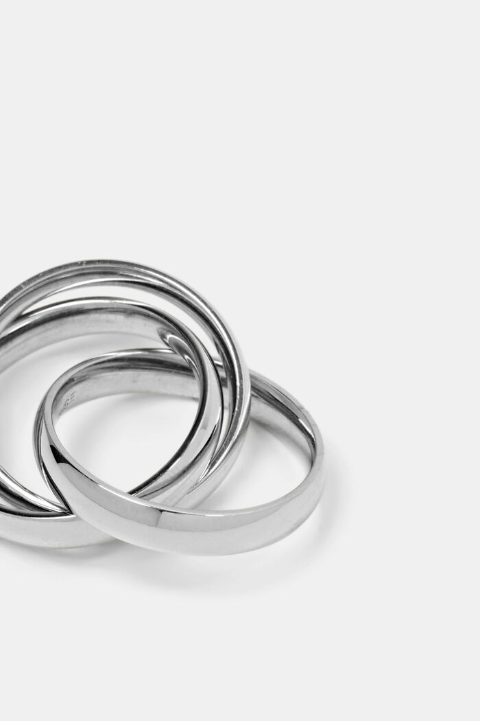 Trio-ring van edelstaal, SILVER, detail image number 1