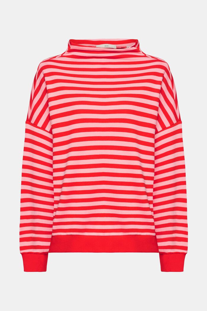 Sweatshirt met streepmotief, RED, detail image number 6