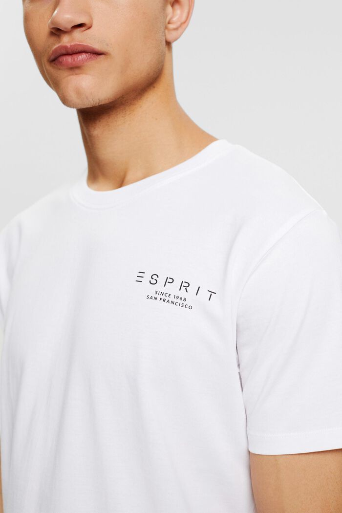 Jersey T-shirt met logoprint, WHITE, detail image number 2