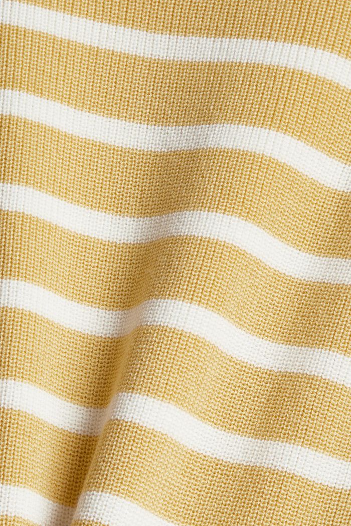 Gestreepte trui met kleuraccenten, DUSTY YELLOW, detail image number 4