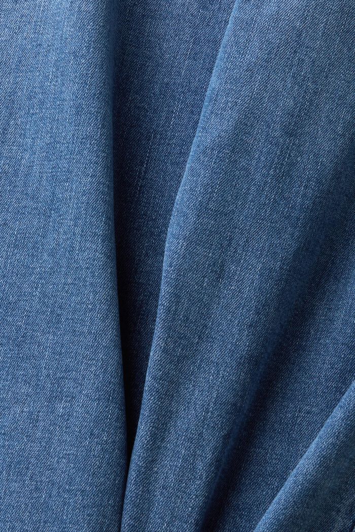 Slim-fit jeans met hoge taille, BLUE LIGHT WASHED, detail image number 4