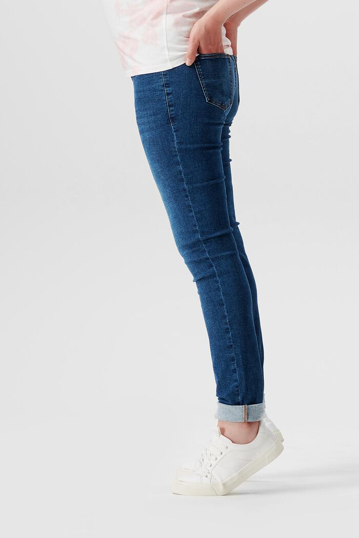 Slim fit jeans met band over de buik, MEDIUM WASHED, detail image number 3