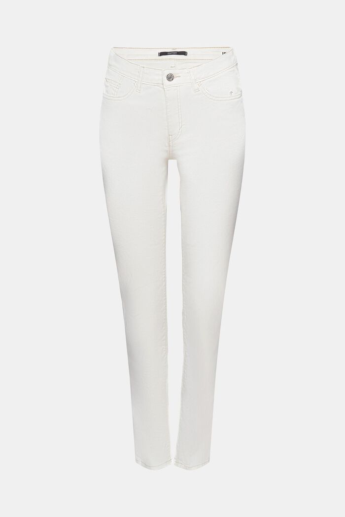 Slim fit-jeans met middelhoge taille, WHITE, detail image number 6