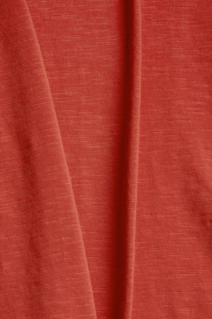 T-shirt van 100% katoen, RED ORANGE, detail image number 5