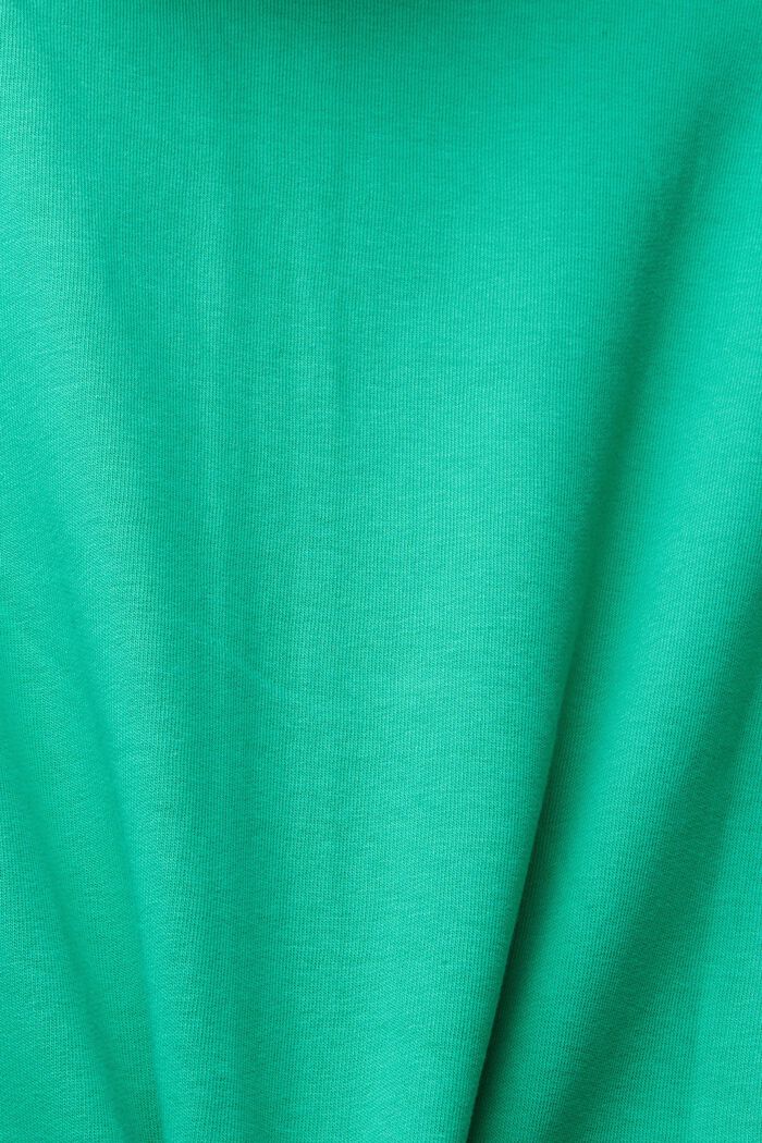 Gerecycled: hoodie met rits en korte mouwen, GREEN, detail image number 4