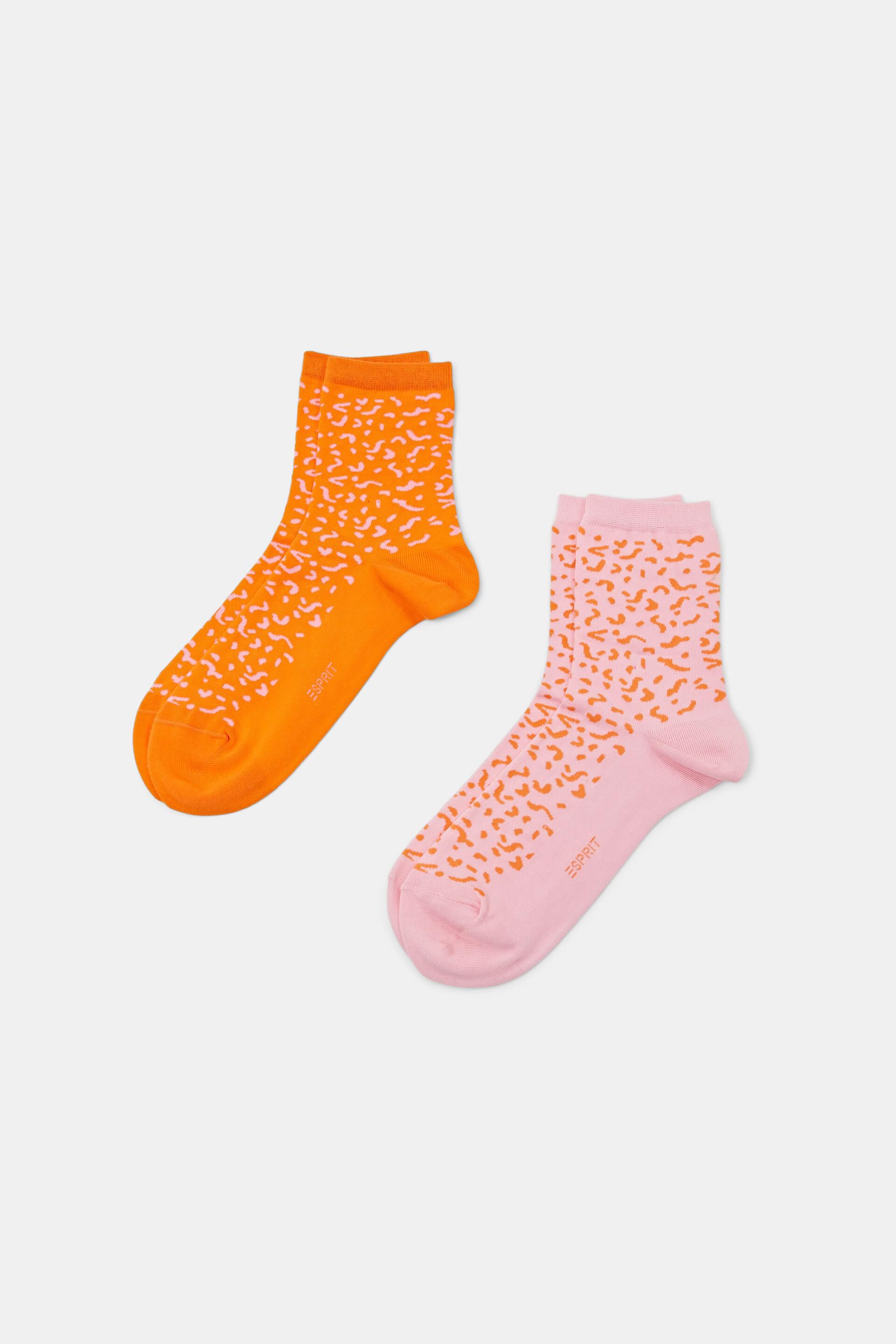 Diversen 2 paar katoenen sokken met print