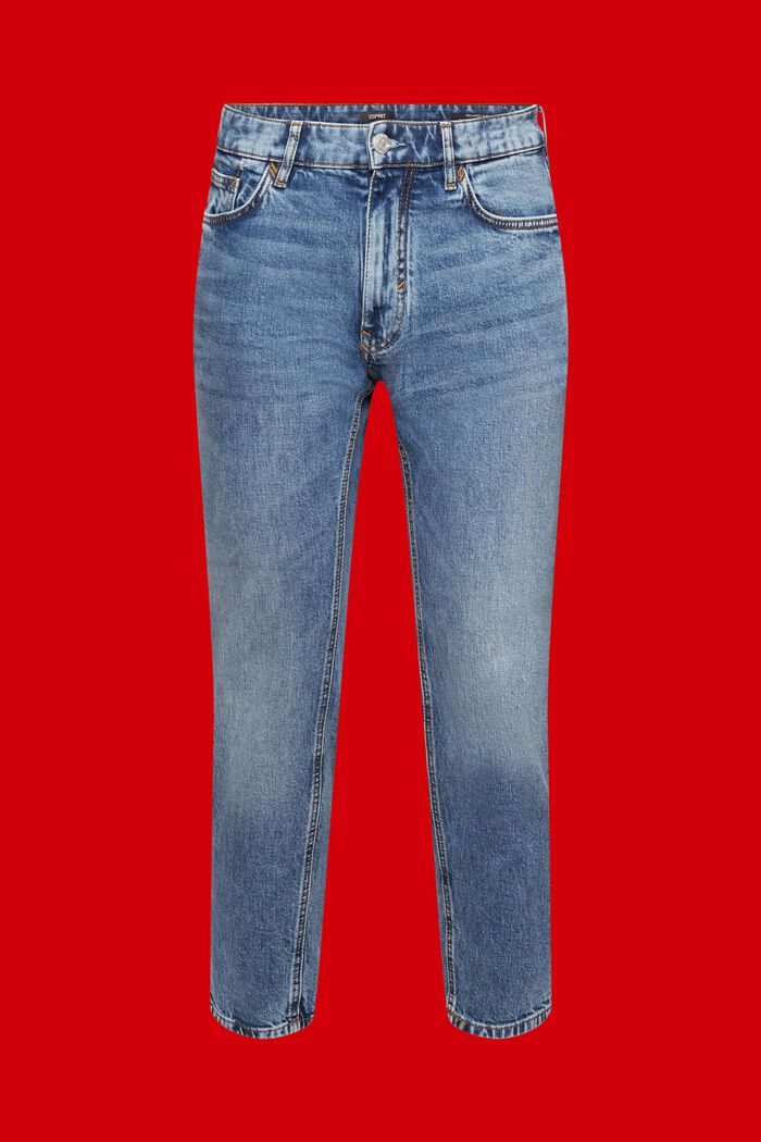 Relaxte jeans met een slim fit, BLUE LIGHT WASHED, detail image number 6
