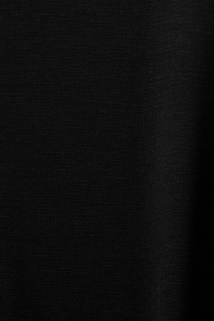 Jersey turtleneck met lange mouwen, BLACK, detail image number 4