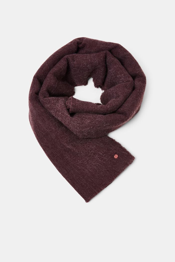 Oversized sjaal, BORDEAUX RED, detail image number 0