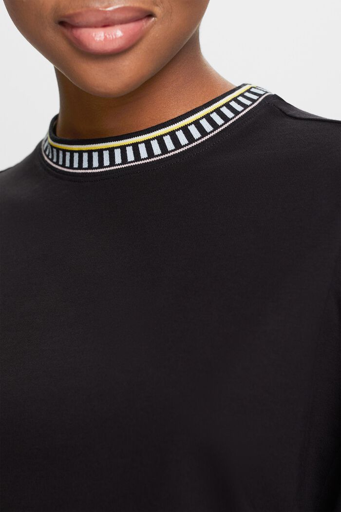 T-shirt met ronde hals, BLACK, detail image number 3