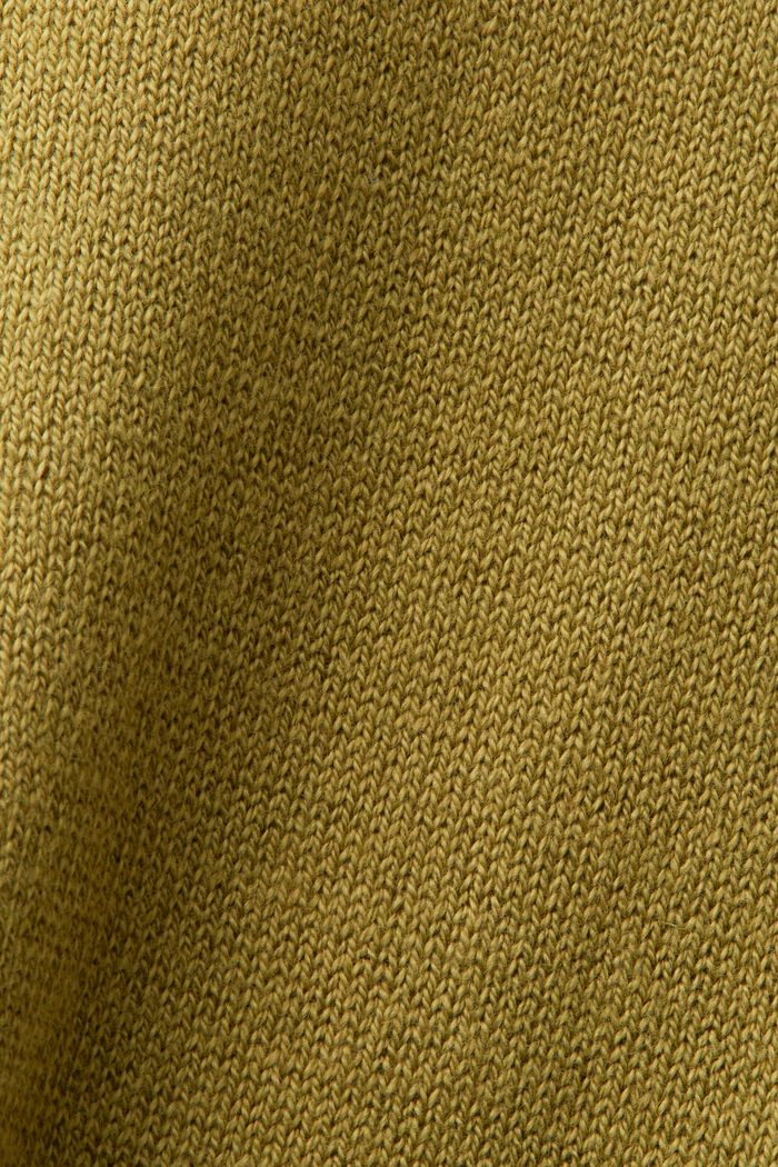 Open, gebreid vest van 100% katoen, PISTACHIO GREEN, detail image number 5