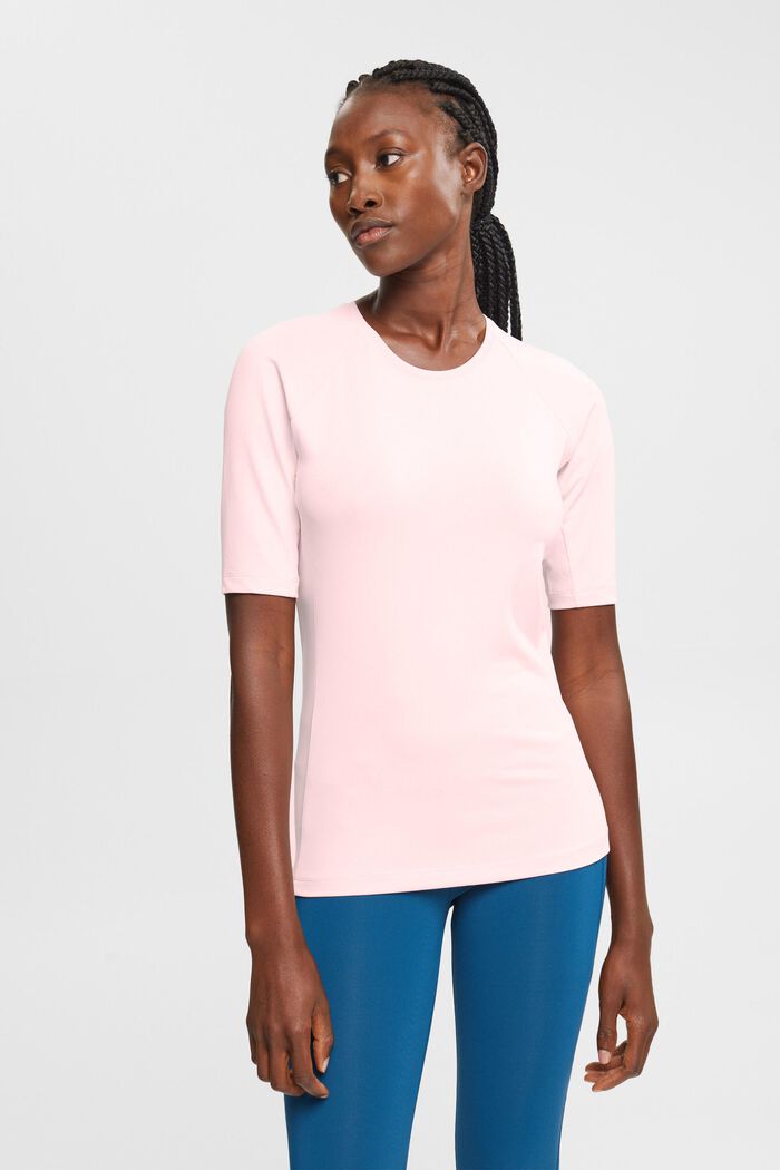 Gerecycled: sportshirt met E-DRY, LIGHT PINK, overview