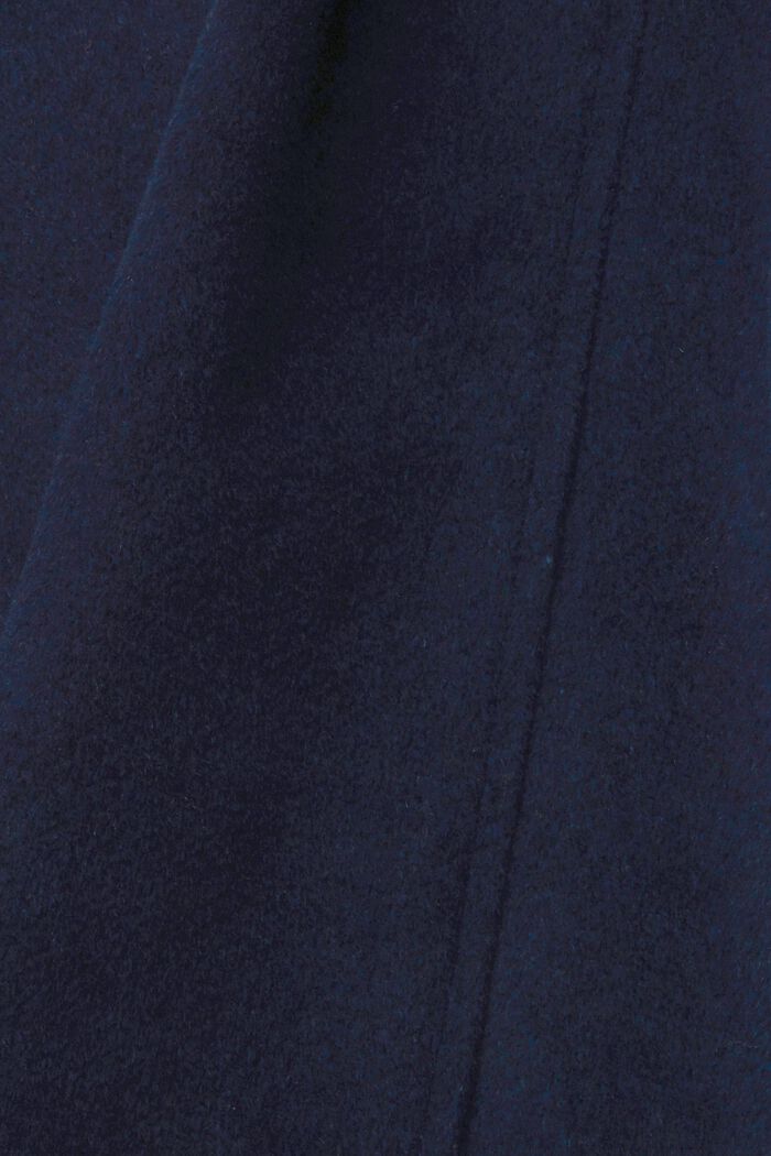 Mantel van een wolmix met dubbele knopenrij, NAVY, detail image number 5