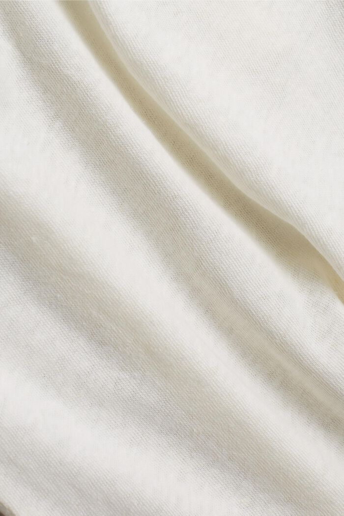 Blouseshirt van een mix van katoen en linnen, OFF WHITE, detail image number 4