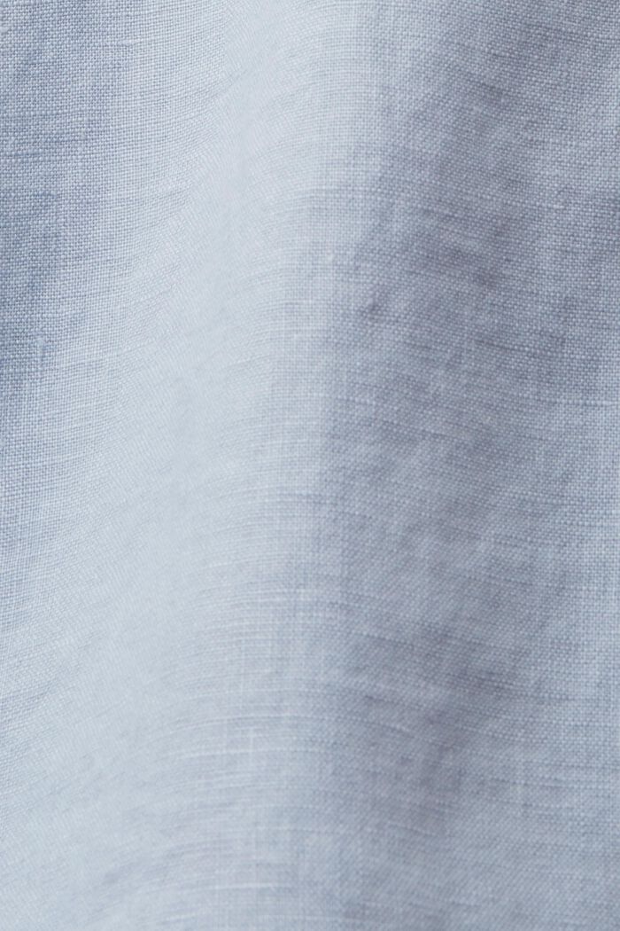 Linnen blouse met korte mouwen, LIGHT BLUE LAVENDER, detail image number 5