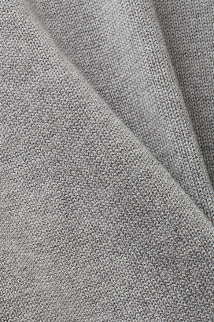 Katoenen trui met ronde hals, MEDIUM GREY, detail image number 5