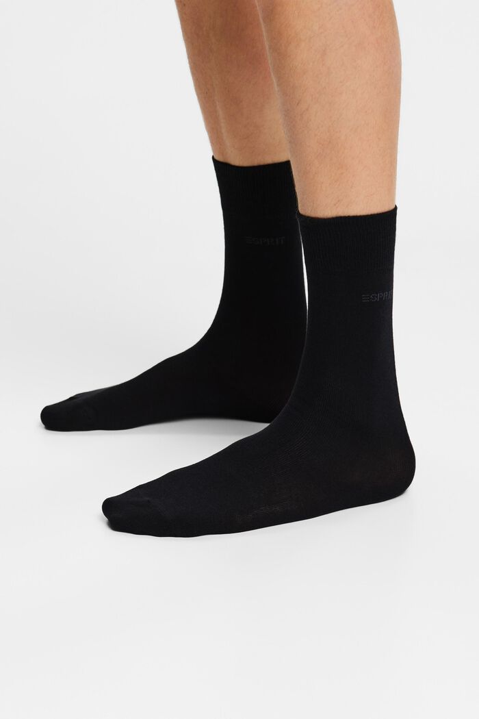 Set van 2 paar sokken, organic cotton, BLACK, detail image number 1