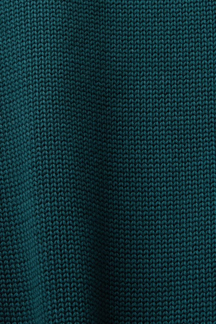 Gebreide mini-jurk met tunnelkraag, EMERALD GREEN, detail image number 5