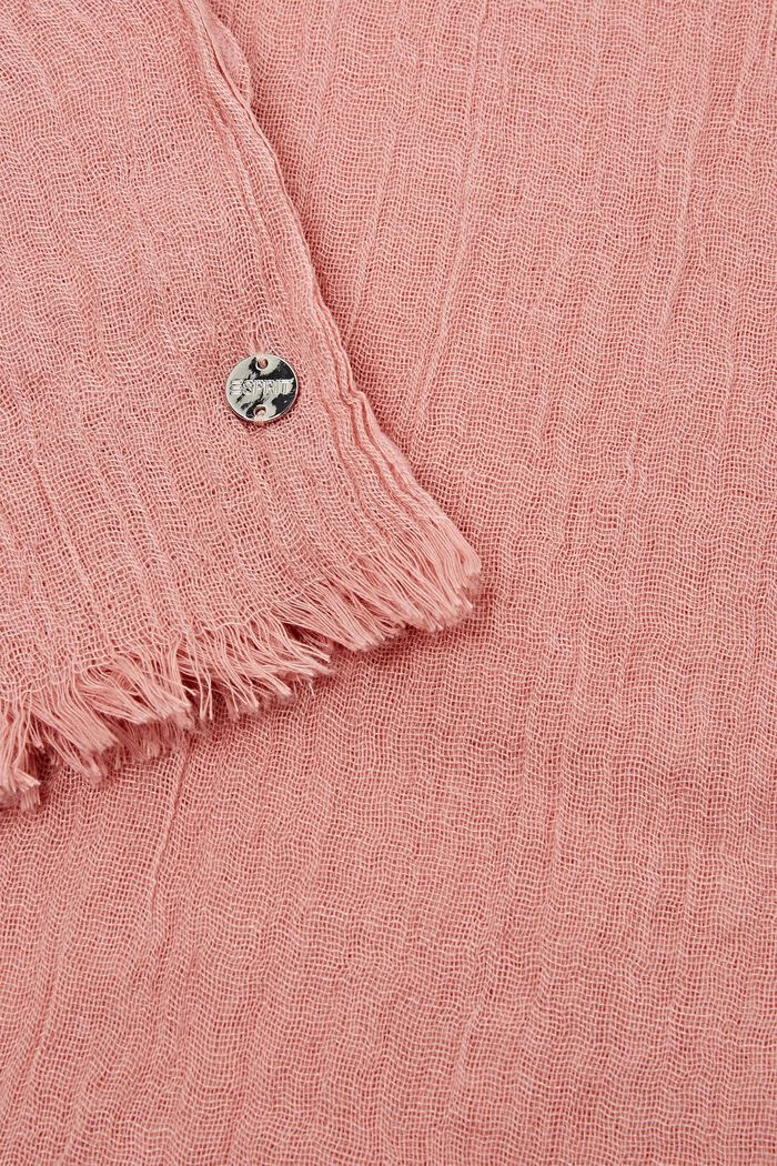 Sjaal met kreukelig effect, PINK, detail image number 1